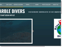 Tablet Screenshot of bluemarbledivers.com